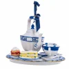 Kurt Adler 4" Blue and White Delft Teapot Tray Christmas Ornament E0773 Online
