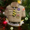 Kurt Adler 3.5" Boy Scout Shirt Personalized Christmas Ornament BS2202B New