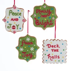 Kurt Adler 3.5" Claydough Cookie Sign Christmas Ornament D4066 Sale