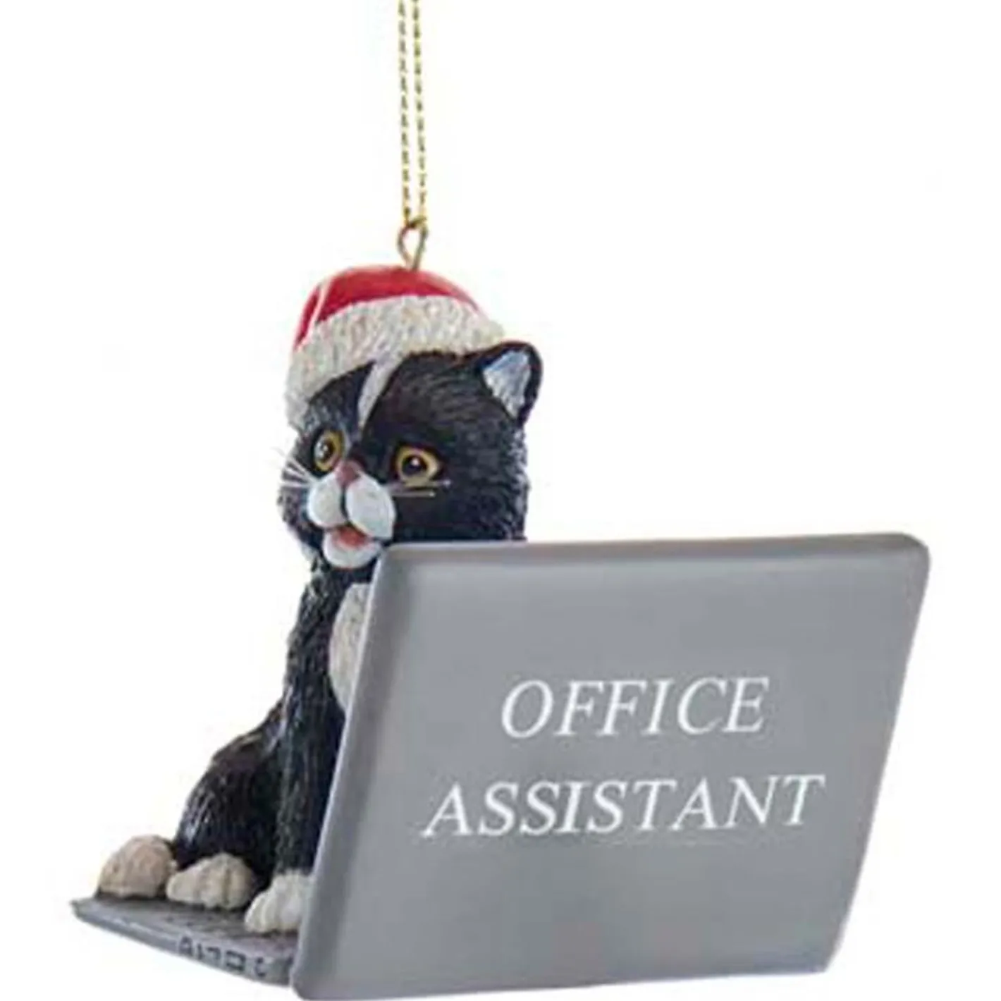 Kurt Adler 3.25" Computer Cat With Santa Hat Christmas Ornament E0600 Discount