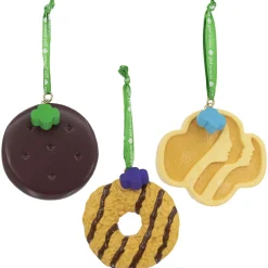 Kurt Adler 3" Girl Scout Cookie Christmas Ornament Set GS1212 New