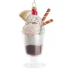 Kurt Adler 5.25" Ice Cream Sundae Glass Christmas Ornament T3108
