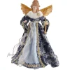 Kurt Adler 17" Indigo Blue Delft Angel Christmas Tree Topper J6099 New