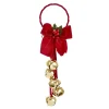 Kurt Adler 12.5" Jingle Bells With Dark Red Bow Door Hanger Christmas Ornament J8185