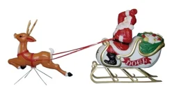 General Foam 72" Large Santa with Sleigh and Reindeer Blow Mold C6480 Sale