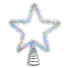 Kurt Adler 12.2" LED Lighted Silver Tinsel Star Christmas Tree Topper AD1022RGB Clearance