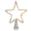 Kurt Adler 12.2" LED Lighted Warm White Silver Tinsel Star Christmas Tree Topper AD1022WW Best