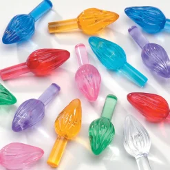 Darice 100 Pack .5" Multi Color Ceramic Tree Plastic Replacement Light Bulbs P0662 Clearance