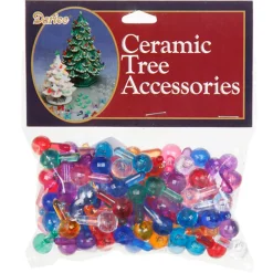 Darice 100 Pack 5/8" Multi Color Ceramic Tree Plastic Globe Replacement Light Bulbs P0670 Online