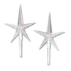 Darice 2 Pack Small Clear Iridescent Ceramic Tree Plastic Replacement Star P0678 Clearance