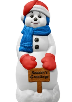 General Foam 31" Season's Greetings Snowman Blow Mold Decoration C5170 Sale