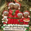 Polar X African American Pajama Family of 5 Personalized Christmas Ornament Best