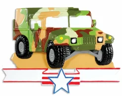Polar X Armed Forces Military Humvee Personalized Christmas Ornament OR1395
