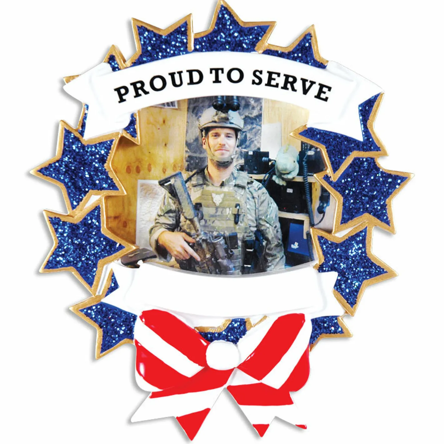 Polar X Armed Forces Military Picture Frame Personalized Christmas Ornament Discount