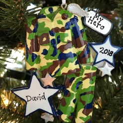 Polar X Armed Services Camo Army Uniform Personalized Christmas Ornament Best