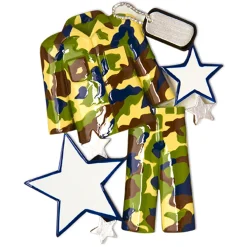 Polar X Armed Services Camo Army Uniform Personalized Christmas Ornament Best