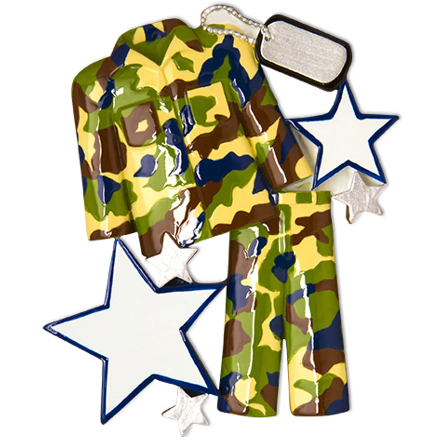 Polar X Armed Services Camo Army Uniform Personalized Christmas Ornament Best