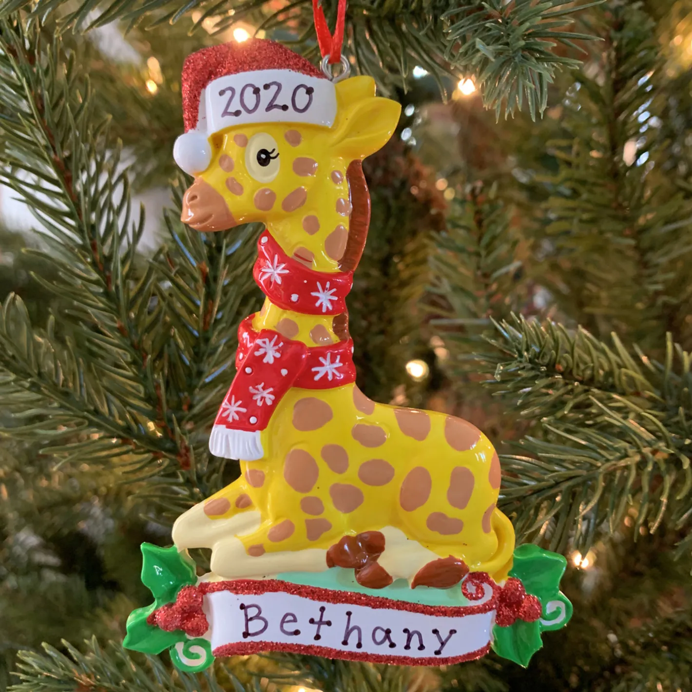 Polar X Baby Giraffe Personalized Christmas Ornament OR1850G Online