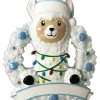 Polar X Baby Llama in Blue Wreath Personalized Christmas Ornament OR1903-B Outlet
