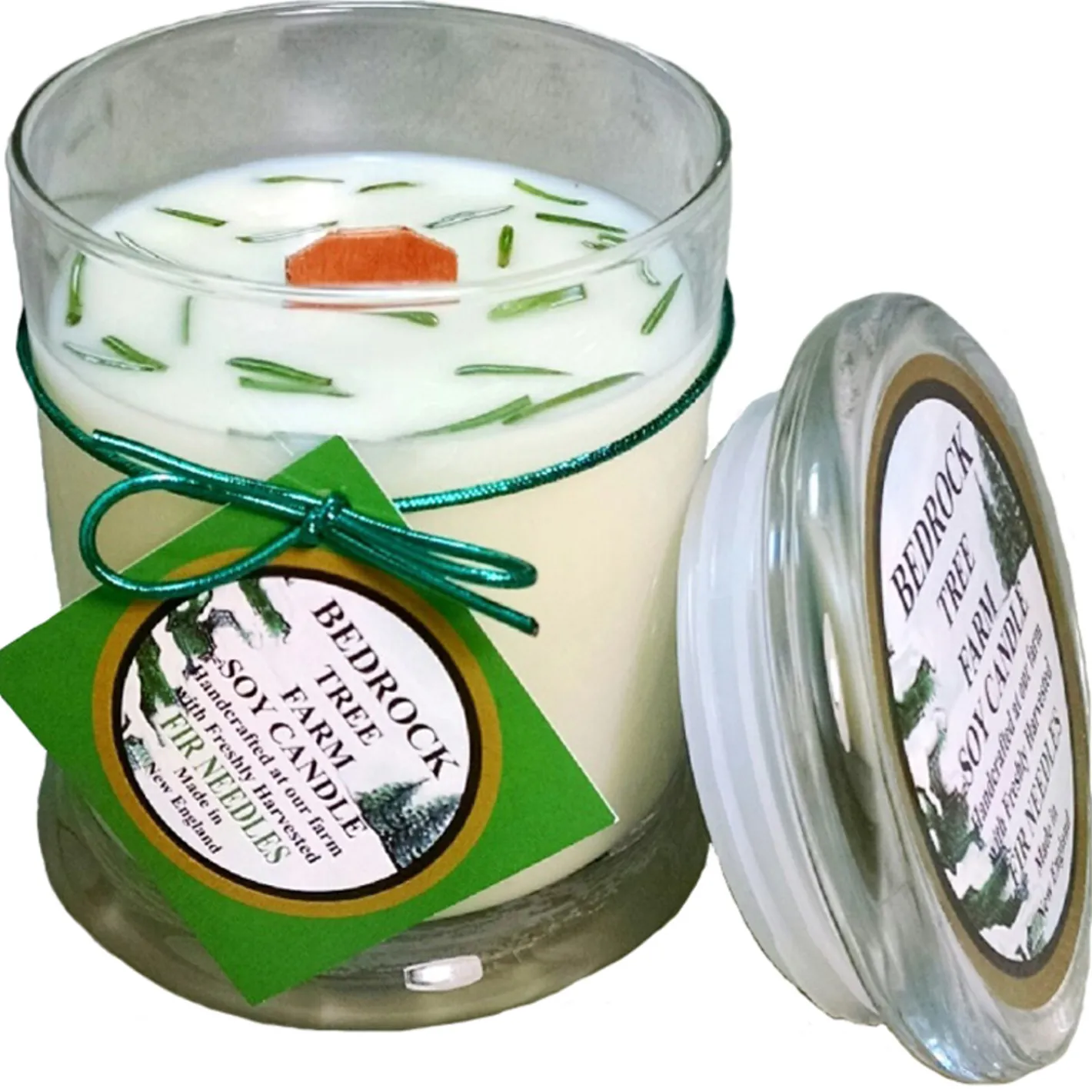 Bedrock Tree Farm Fir Needle Scented Libbey Status Wood Wick 12 oz Soy Candle LSJ12 New