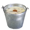 Bedrock Tree Farm Natural Fir Needle Wood Wick Soy Candle in Galvanized Pail P12G Clearance