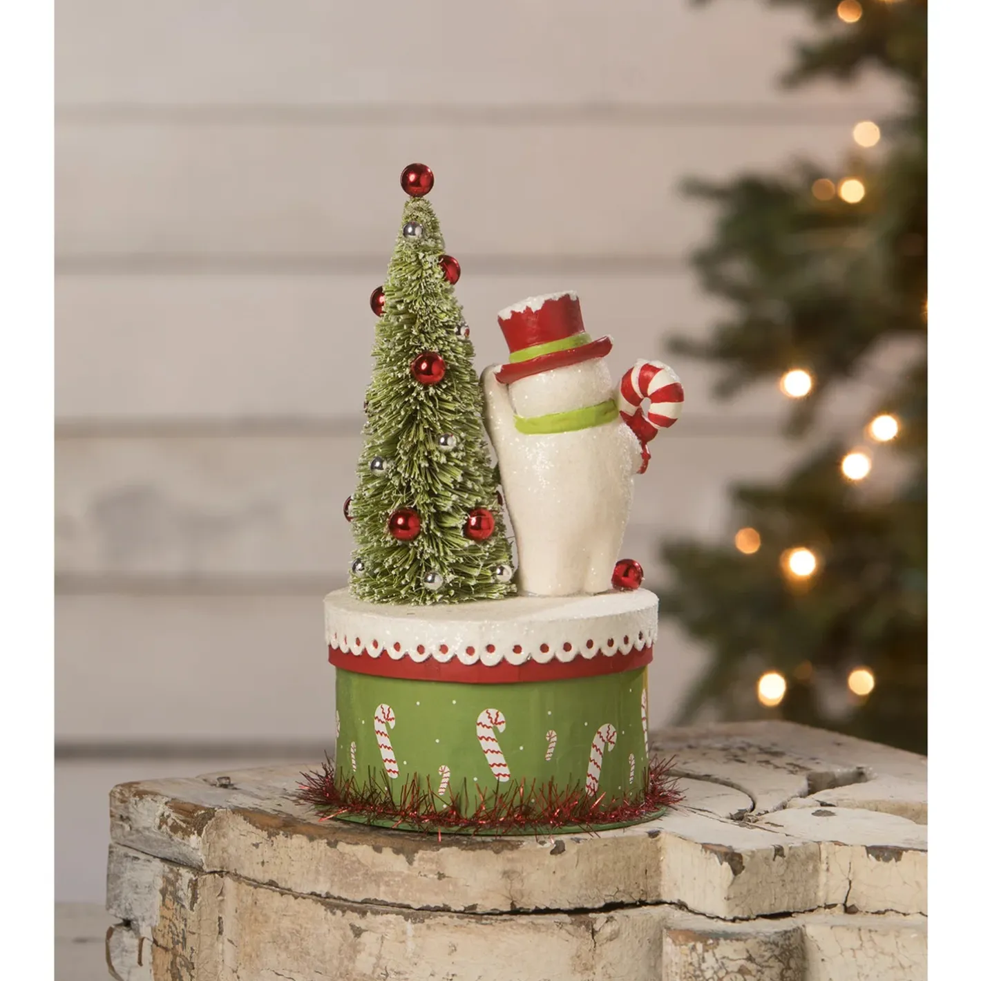Bethany Lowe 9" Happy Snowman on Box Christmas Decoration TL2361 Discount