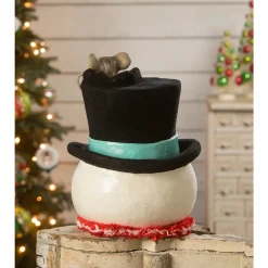 Bethany Lowe 14" Large Jolly Snowman Top Hat Surprise Christmas Decoration TD2140 Sale