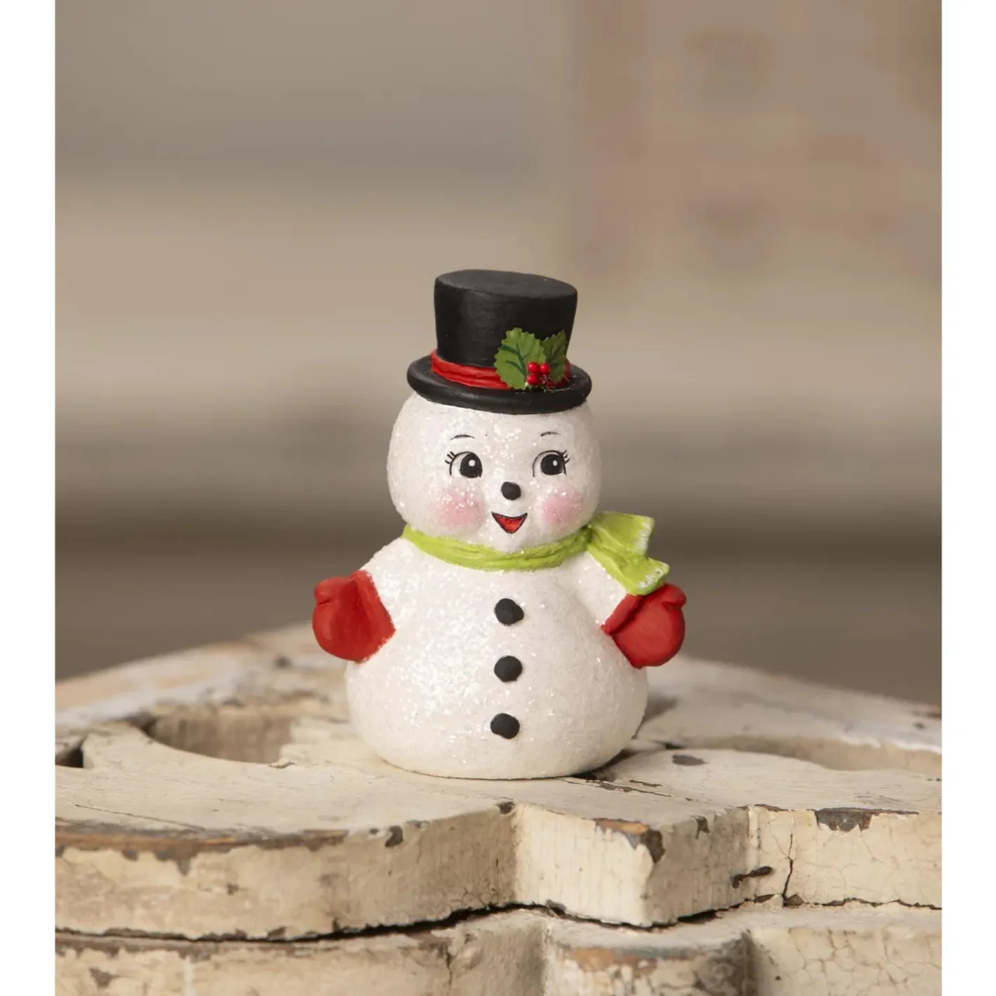 Bethany Lowe 4.5" Lil Snowman Vintage Inspired Christmas Figure TF3266 Clearance