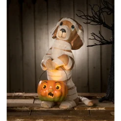 Bethany Lowe 13" Mummy Puppy Paper Mache Halloween Decoration TJ2320 Discount