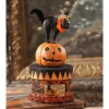 Bethany Lowe 8.5" Party Cat on Box Container Halloween Decoration TP6183 Sale