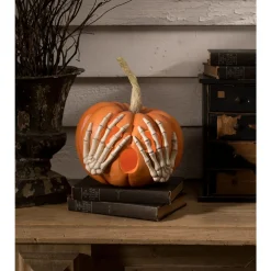 Bethany Lowe 10" Peek-a-Boo Pumpkin Orange Halloween Decoration TD3131 Online