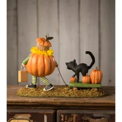 Bethany Lowe 7.5" Pumpkin Paige with Wagon Halloween Figure TD3152 Sale