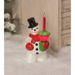 Bethany Lowe Christmas Snowman Figure with Bubble Light LG9866 Clearance