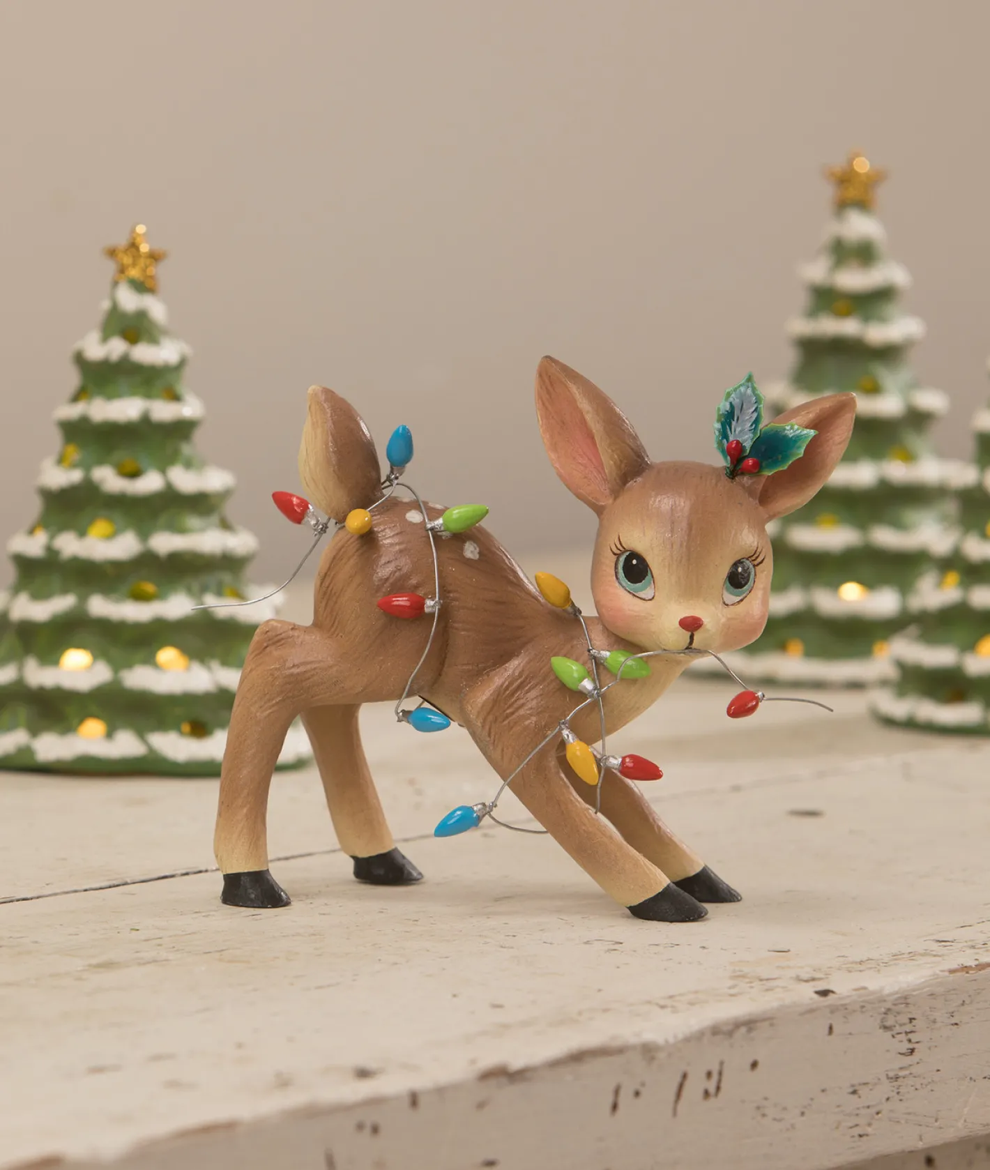 Bethany Lowe Decking The Halls Reindeer Christmas Decoration TJ1312 New