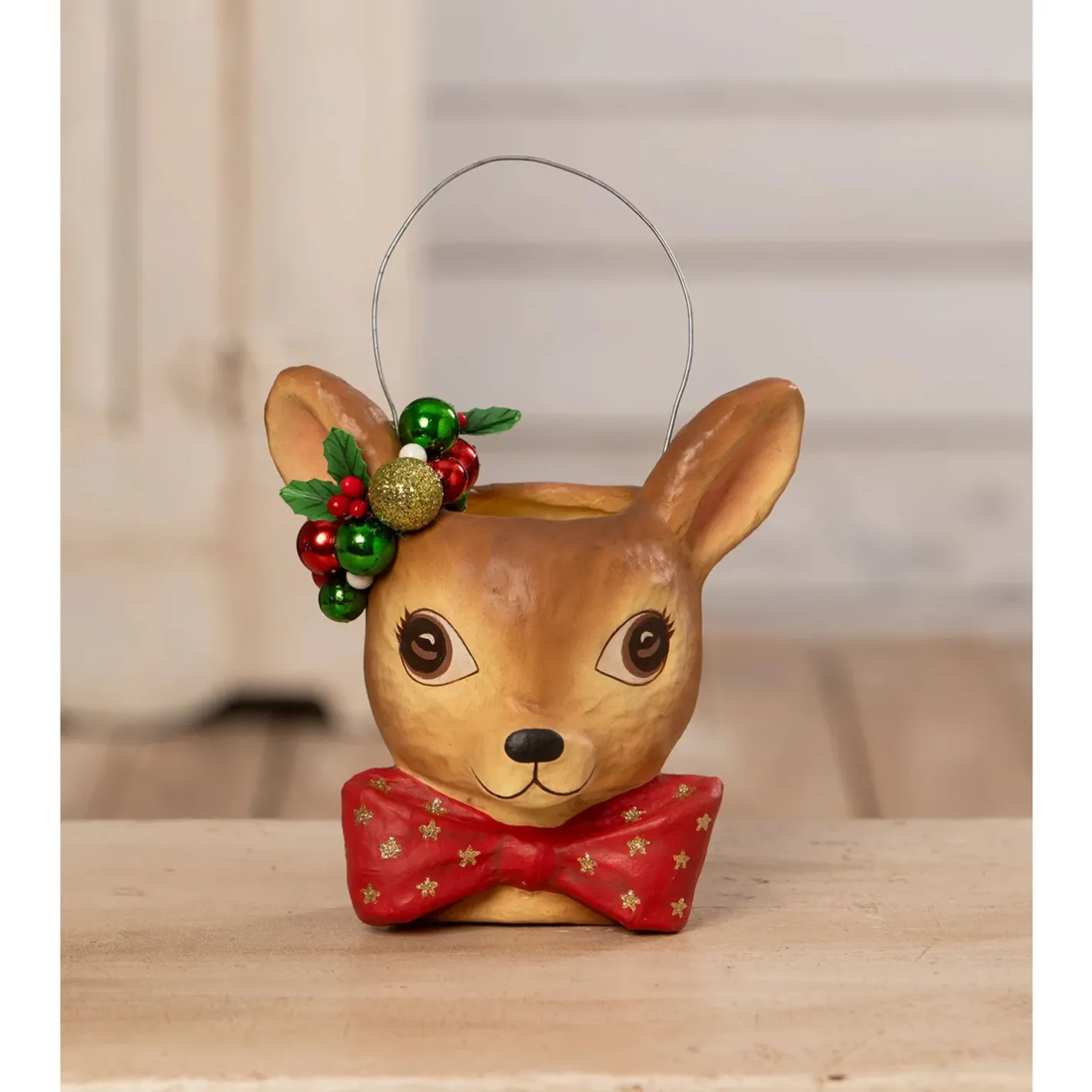 Bethany Lowe Fawnie Bucket Small or Large Christmas Decoration Online
