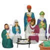 General Foam Blow Mold Life Size Christmas Nativity 10pc Set Discount