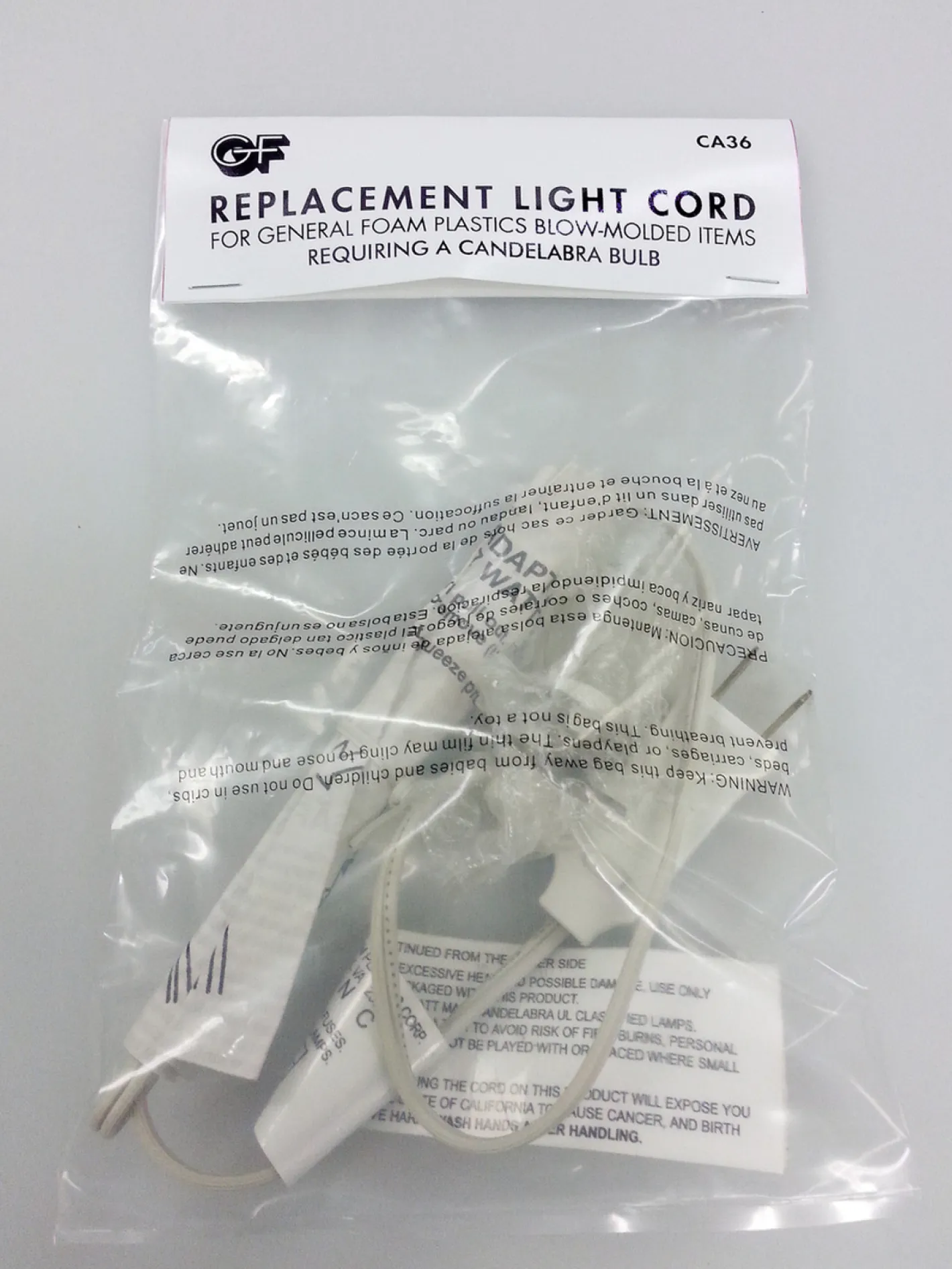 General Foam Blow Mold Replacement Light Cord with C7 Bulb CA36 Hot