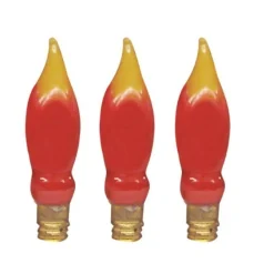 Brite Star 3 Pack C7 Flame Bulb Christmas Lights Replacement Pack 44-544-00 New