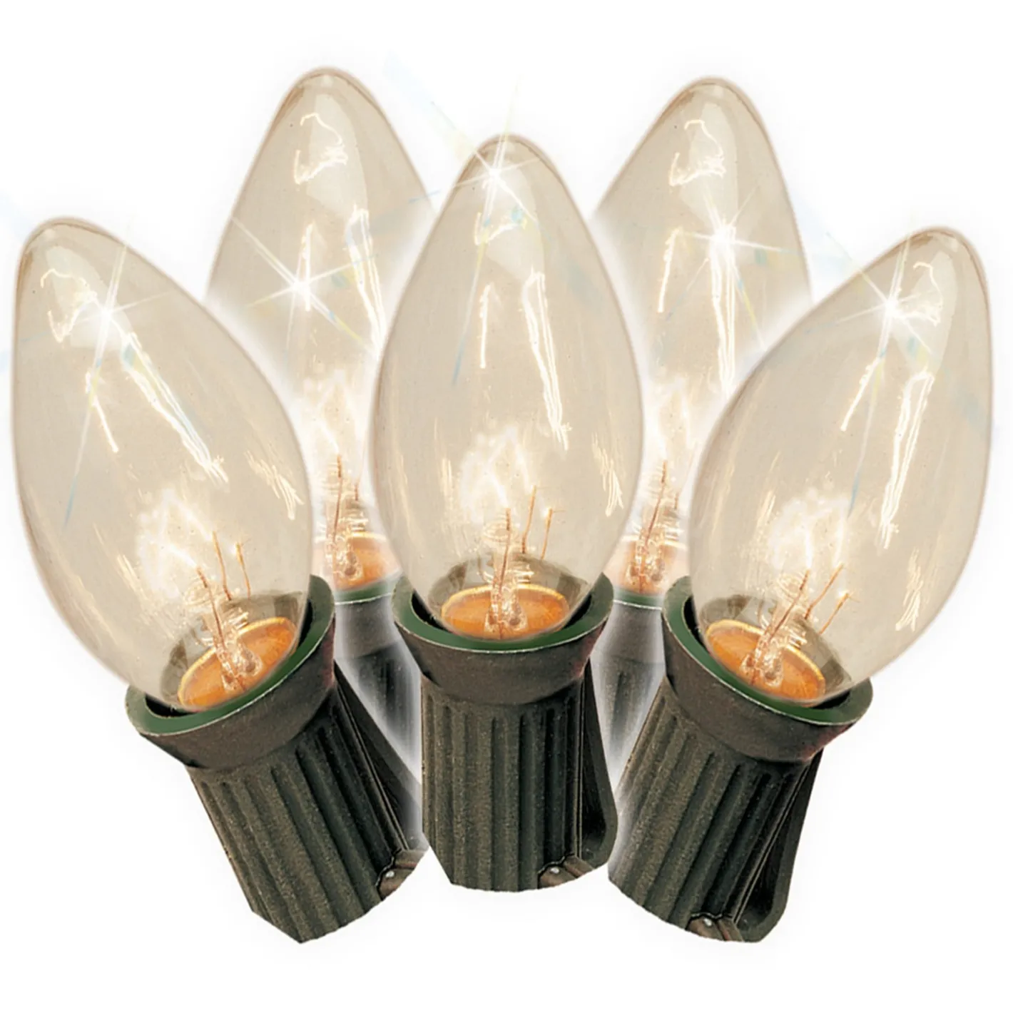 Brite Star 25 Vintage Inspired Clear Ceramic C9 Christmas Lights 37-865-00 Discount