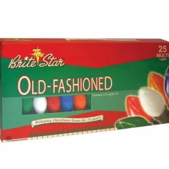 Brite Star 25 Vintage Inspired Multi color Ceramic C9 Christmas Lights 37-860-00 Hot