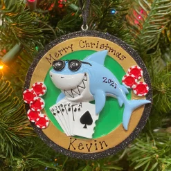 Polar X Card Shark Personalized Christmas Ornament OR1695 Online