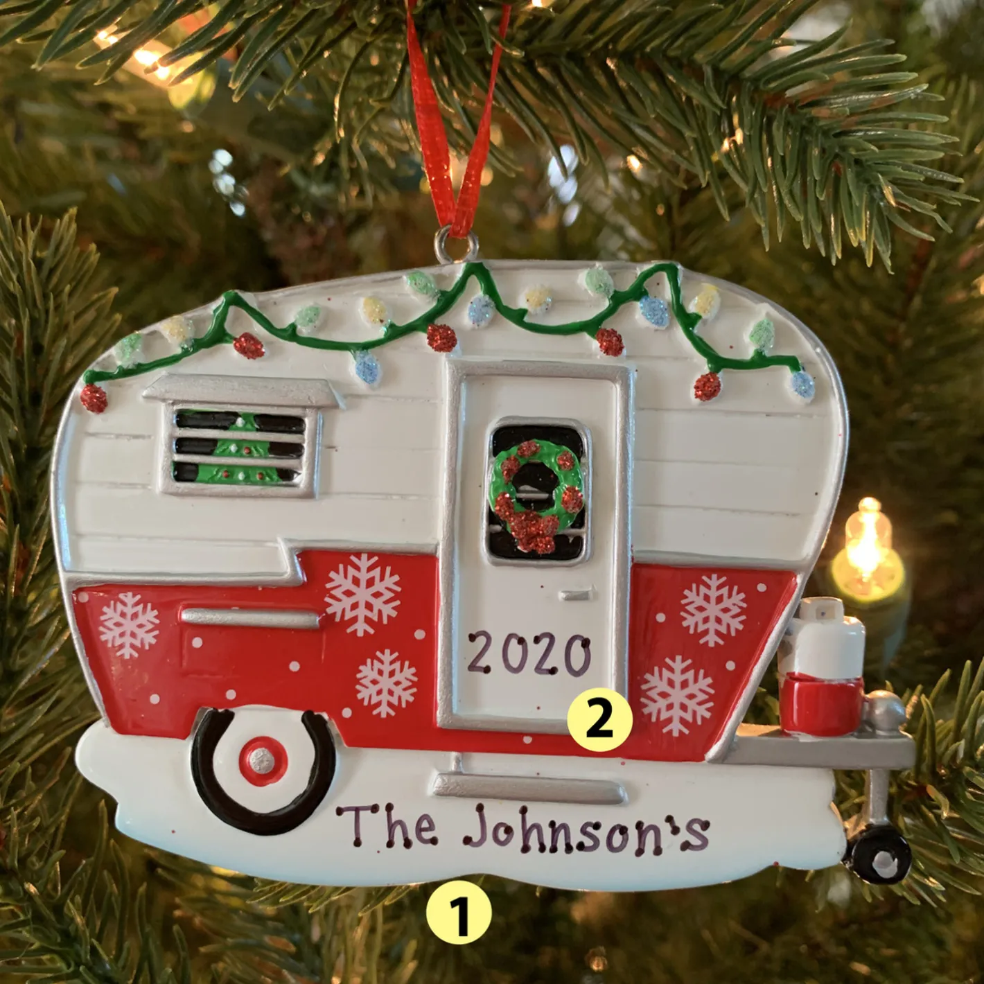 Polar X Christmas Camper RV Personalized Christmas Ornament OR1838 Outlet