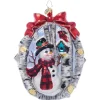 Christopher Radko A Snowy Feathered Friend Glass Christmas Ornament 1022065 New