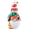 Christopher Radko Christmas Joy Snowman Glass Christmas Ornament 1021489 New