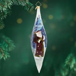 Christopher Radko Fantasia Evergreen Night Icicle Glass Christmas Ornament 1022118