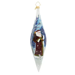 Christopher Radko Fantasia Evergreen Night Icicle Glass Christmas Ornament 1022118