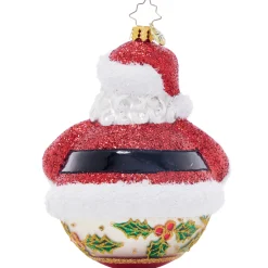 Christopher Radko Jolly Holly Claus Glass Christmas Ornament 1021893 Sale