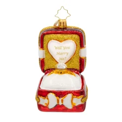 Christopher Radko Love's Sparkling Promise Glass Christmas Ornament 1022136 Online