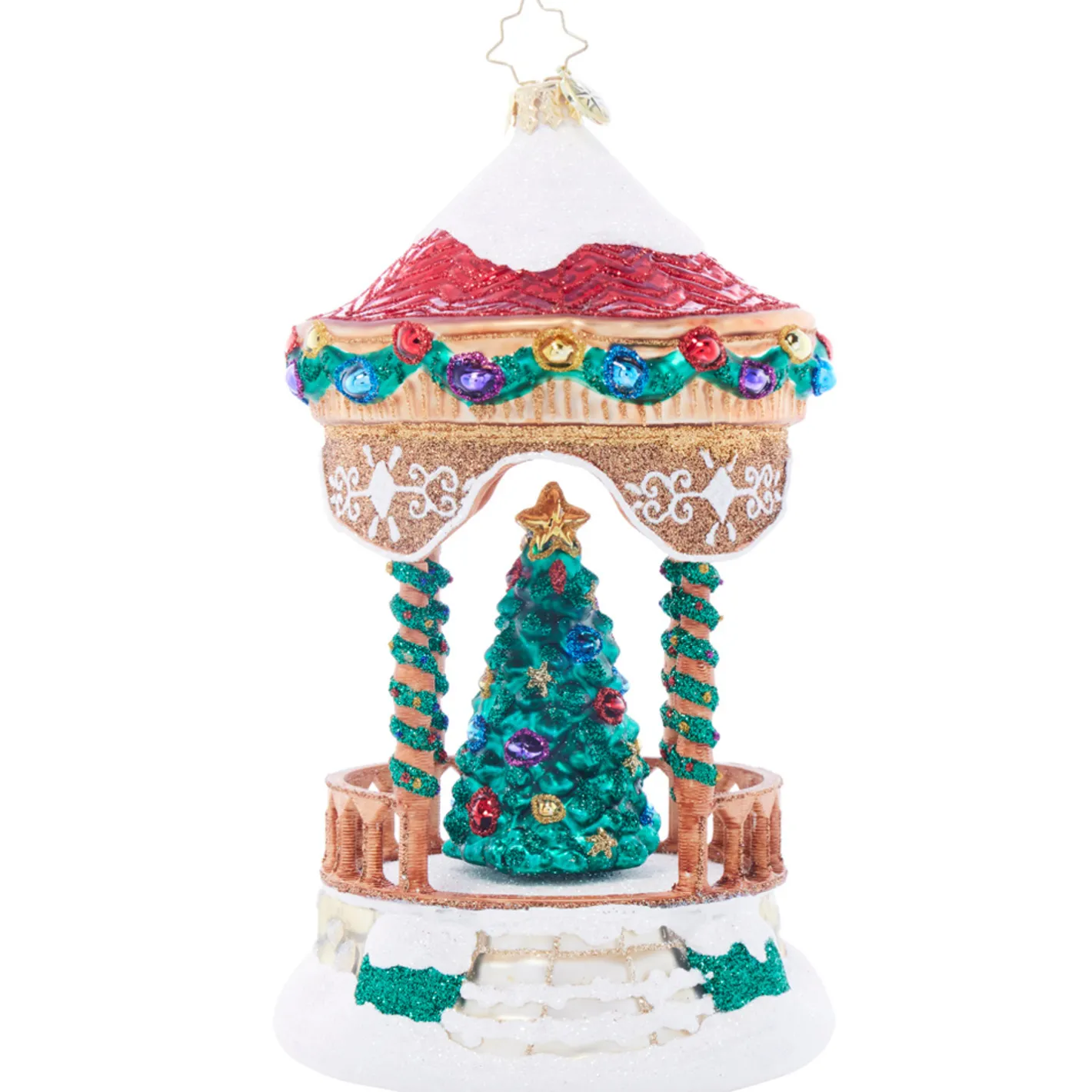 Christopher Radko Peaceful Polar Pavillion Glass Christmas Ornament 1021881 Online