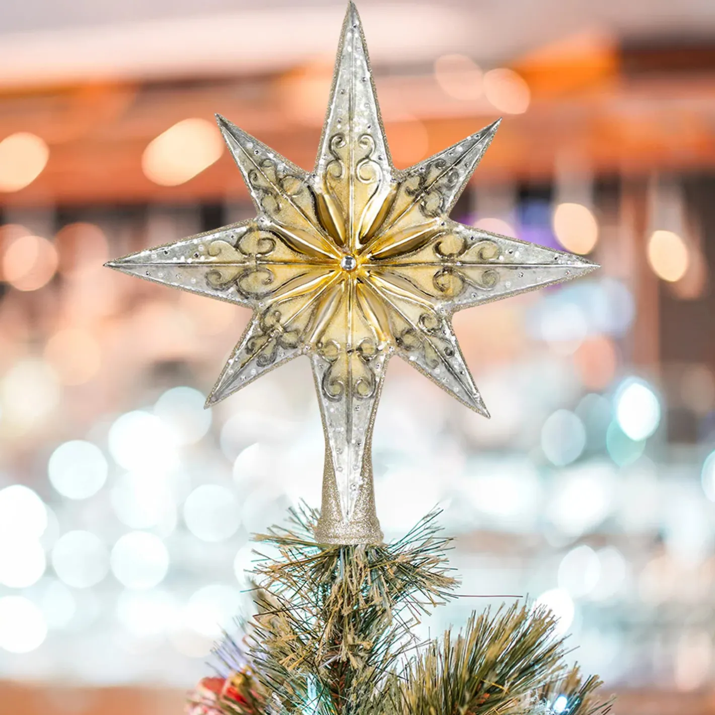 Christopher Radko Radiant Stellar Christmas Tree Topper 1022543 Discount